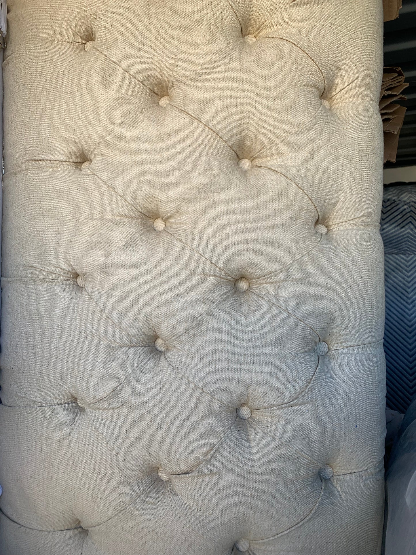 Natural linen sofa